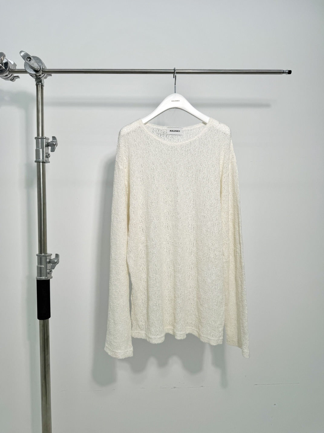 Open Weave Loose Knit Long Sleeve Top