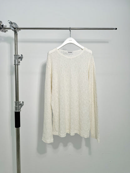 Open Weave Loose Knit Long Sleeve Top