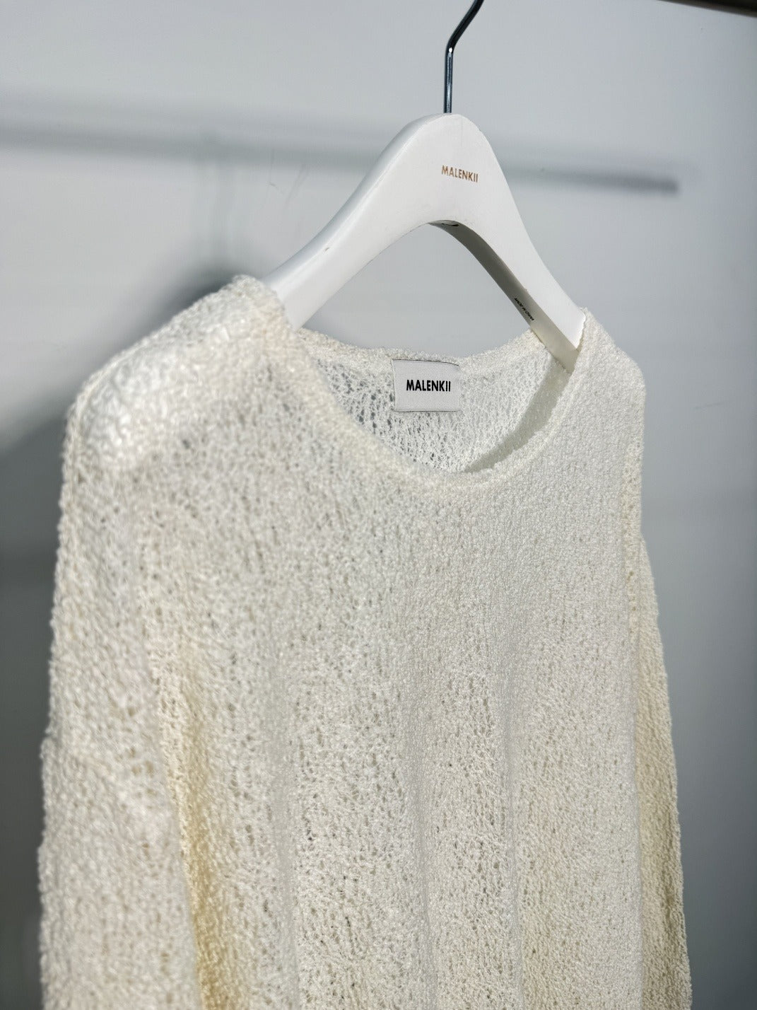 Open Weave Loose Knit Long Sleeve Top