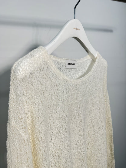 Open Weave Loose Knit Long Sleeve Top