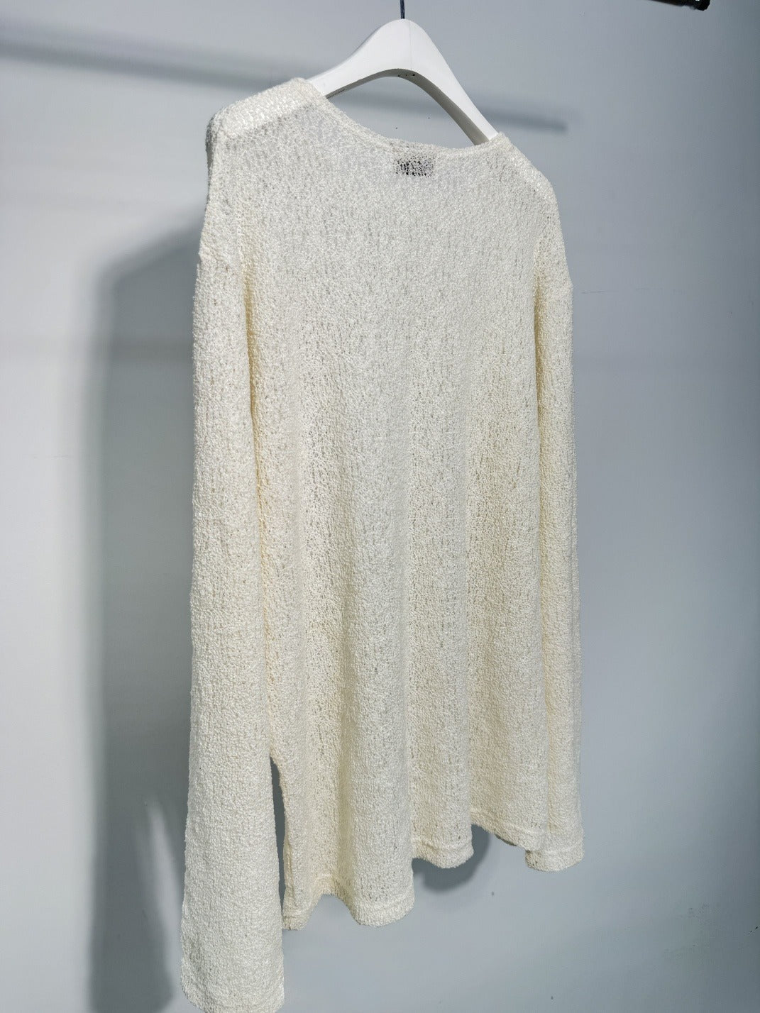 Open Weave Loose Knit Long Sleeve Top