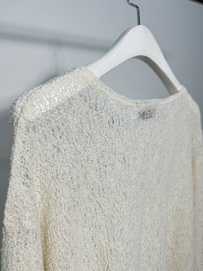 Open Weave Loose Knit Long Sleeve Top