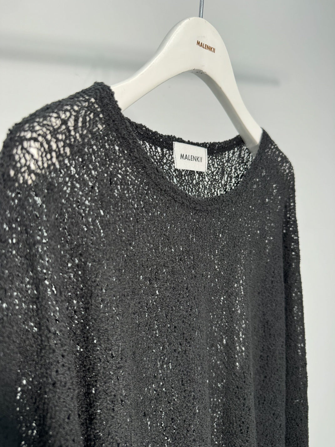 Open Weave Loose Knit Long Sleeve Top