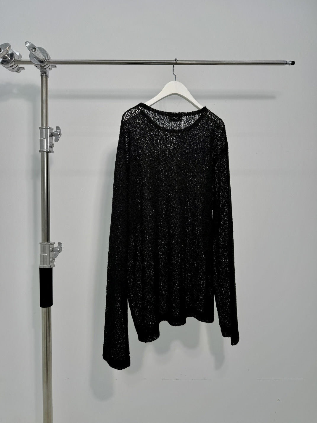 Open Weave Loose Knit Long Sleeve Top