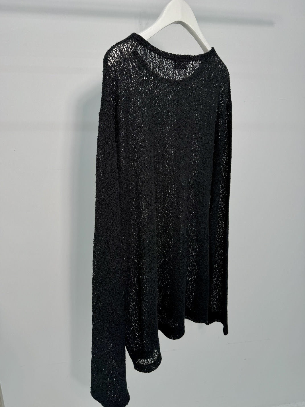Open Weave Loose Knit Long Sleeve Top