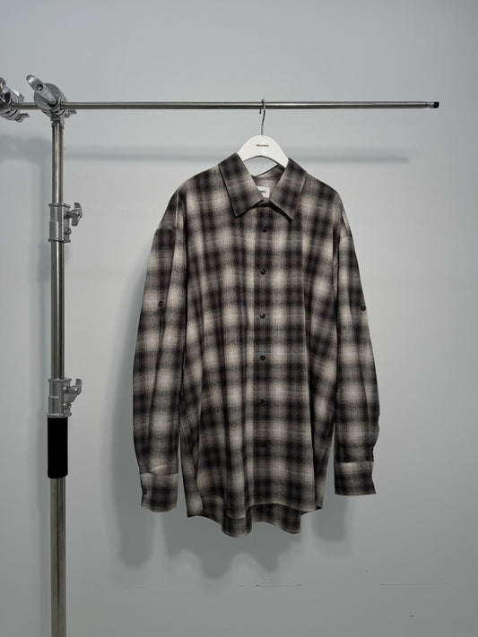 Ombre Check Roll-Up Sleeve Shirt