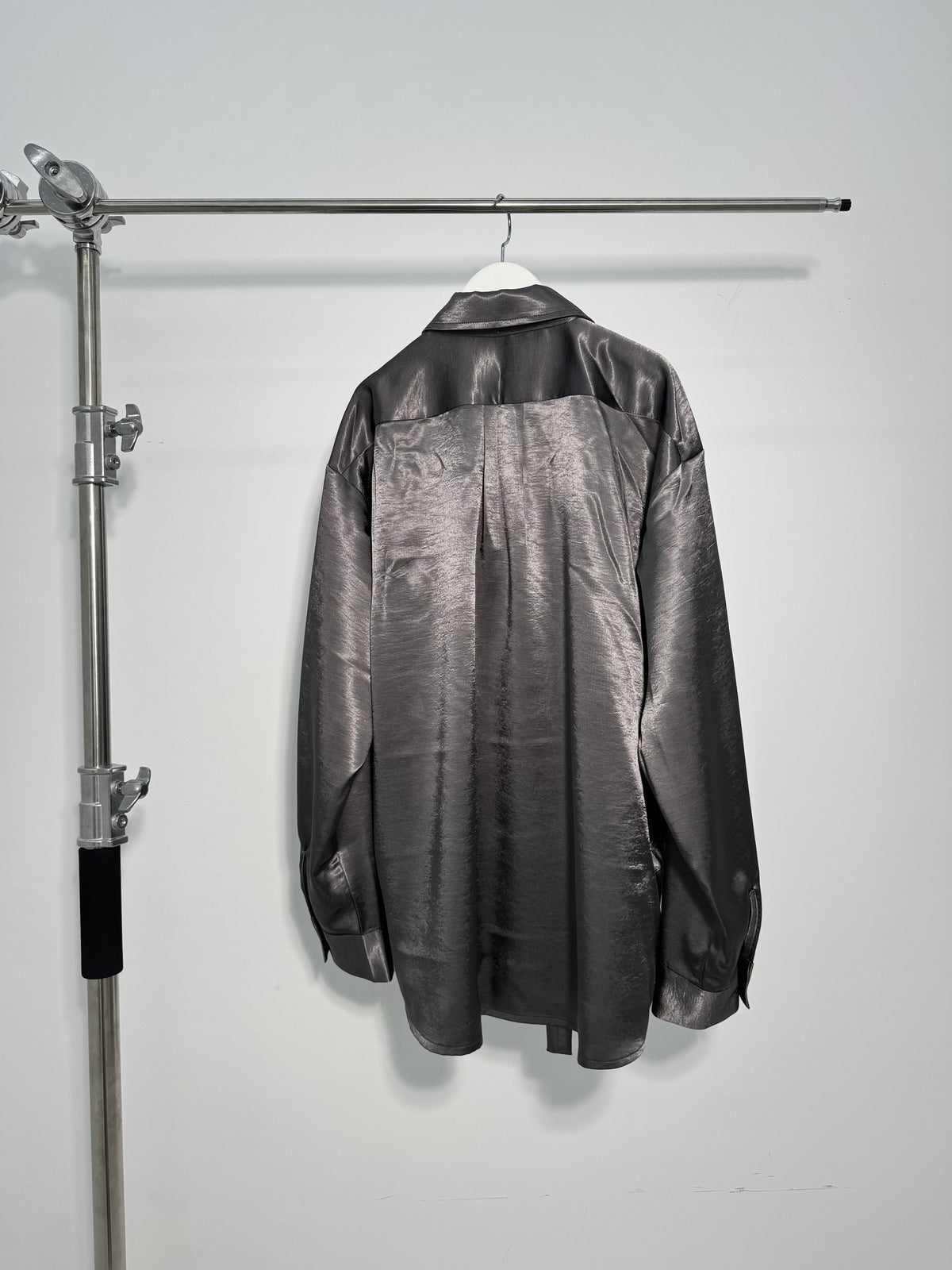 Glossy Satin Tie Shirt