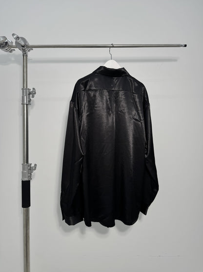 Glossy Satin Tie Shirt