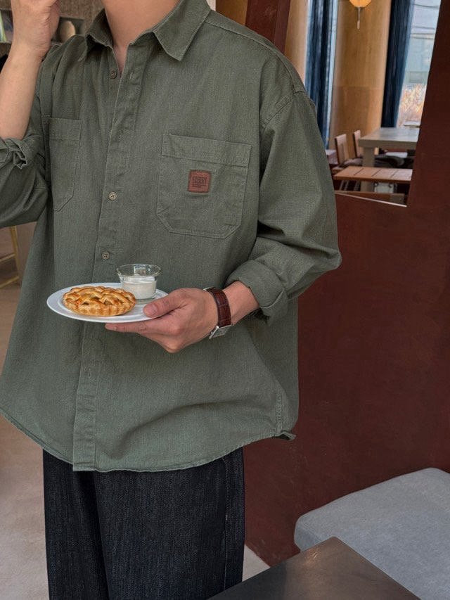 MAGNOLIA マックス カチオン ユーティリティ シャツ カーキ 着用イメージ