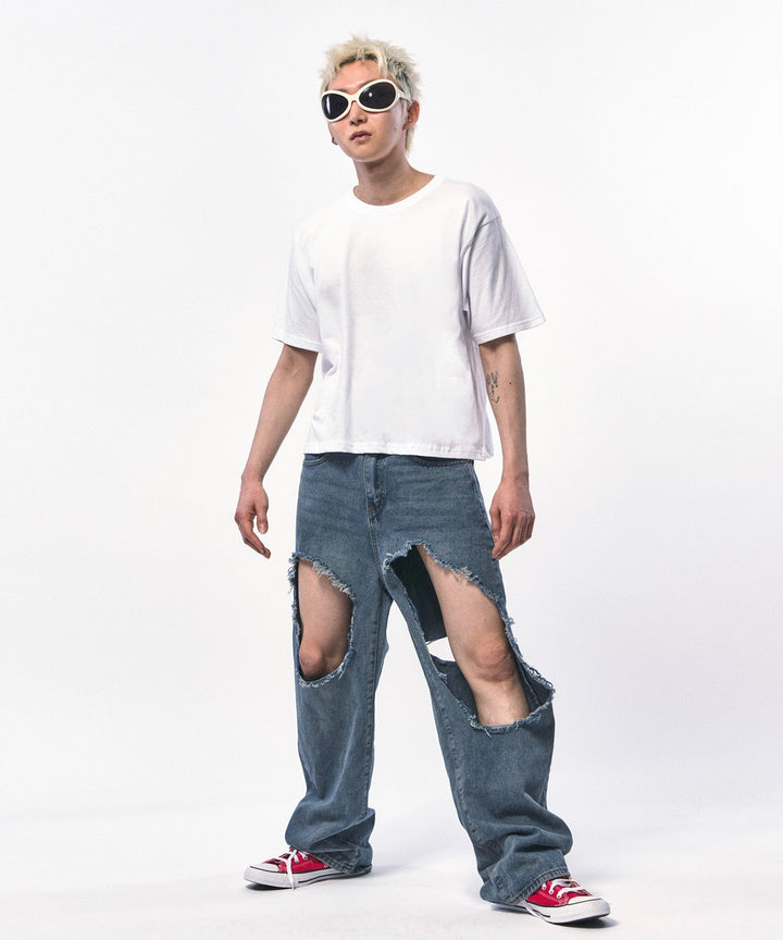 【C Wear シーウエア】MEN'S CROP T-SHIRT WHITE