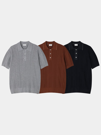 Kiko Scotch Short Sleeved Collar Knit