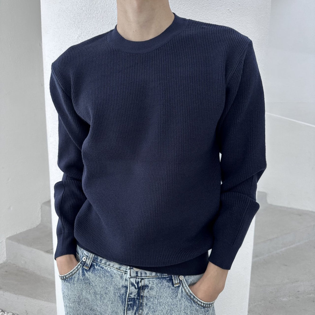 クリーンハチニット NAVY