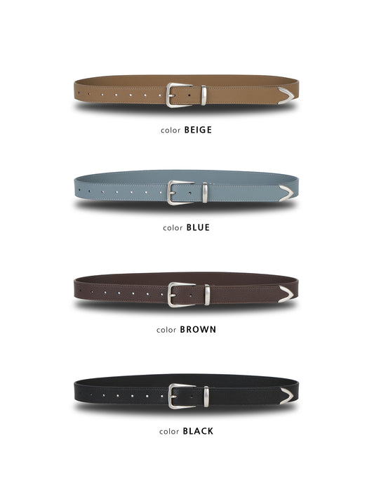 Pebbled Tip Belt detail