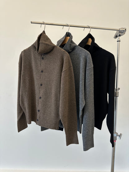 Stand Collar Button Cardigan カラー展開
