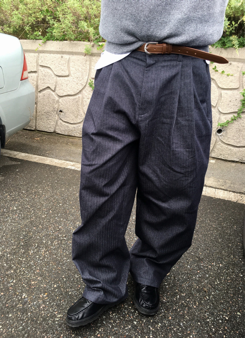 Herringbone Wide-Leg Trousers