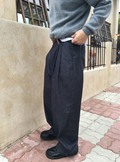 Herringbone Wide Slacks
