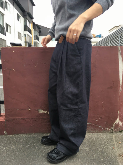 Herringbone Wide Slacks