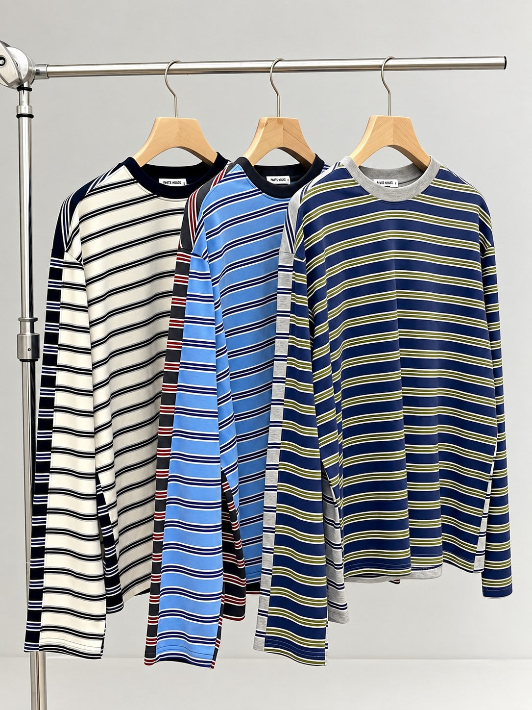 Mix Stripe Long Sleeve Tee