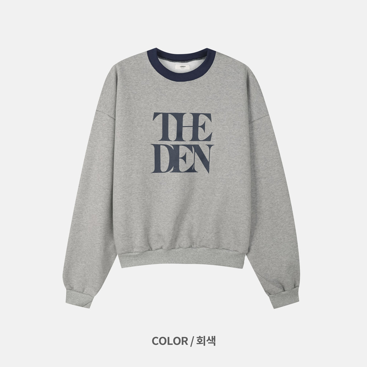 THE DEN Logo Contrast Neck Sweatshirt