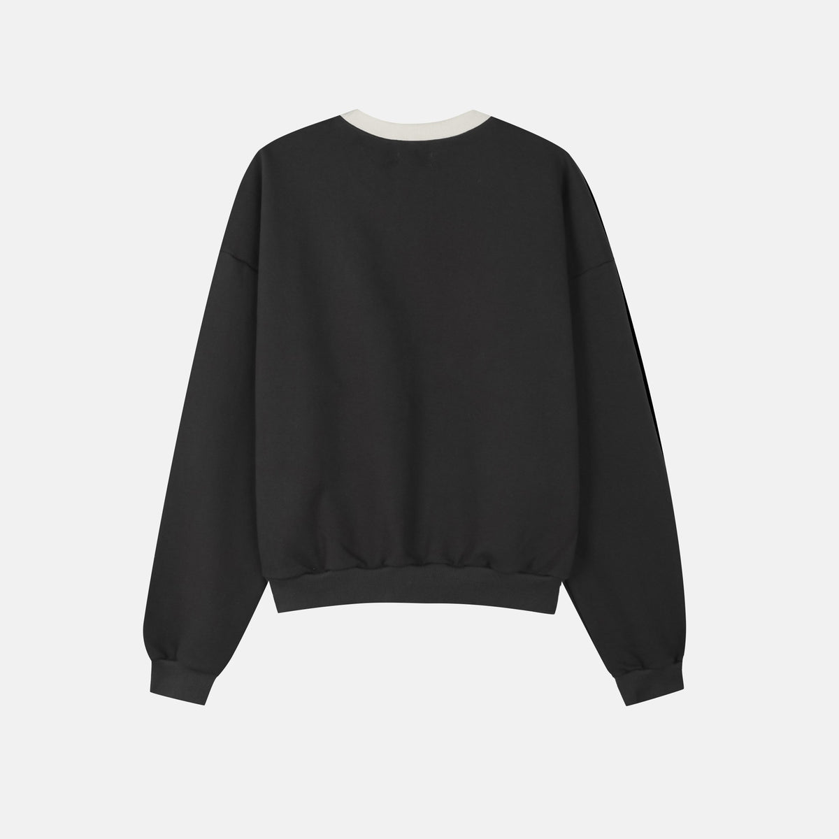 THE DEN Logo Contrast Neck Sweatshirt