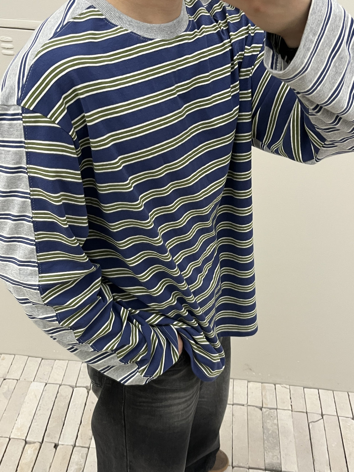 Mix Stripe Long Sleeve Tee