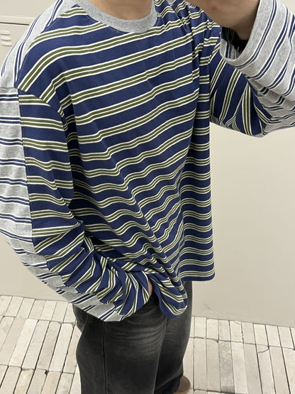 Mix Stripe Long Sleeve Tee