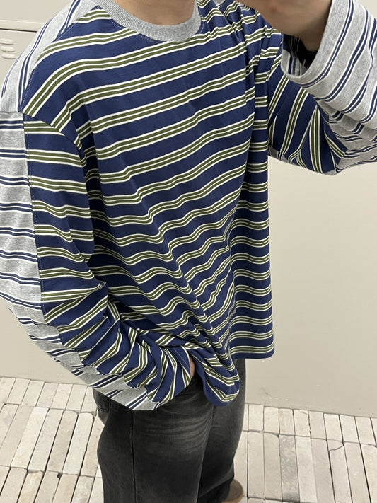 Mix Stripe Long Sleeve Tee