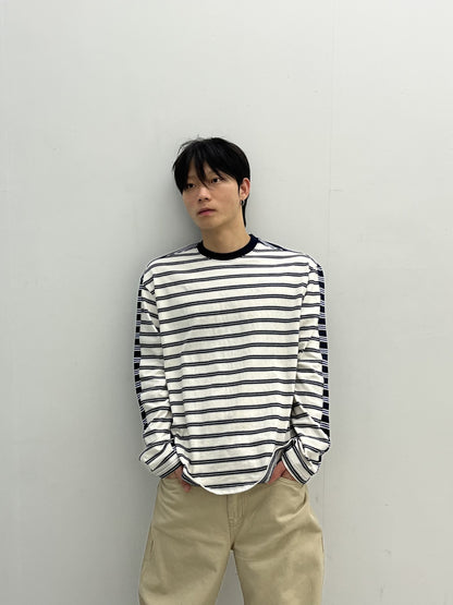 Mix Stripe Long Sleeve Tee