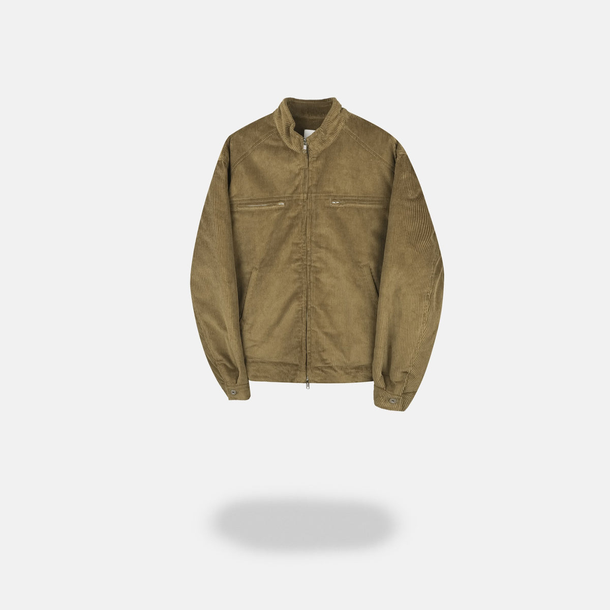 Corduroy Stand Collar Zip Blouson