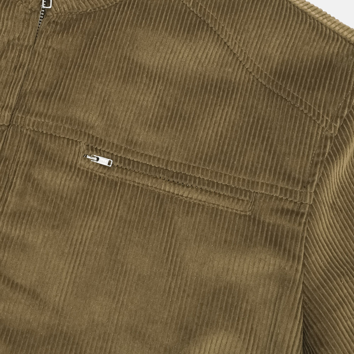 Corduroy Stand Collar Zip Blouson