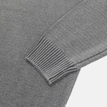 Washed Henley Neck Knit