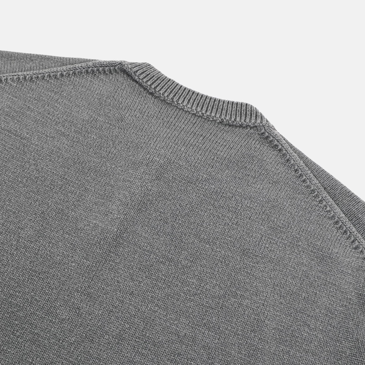 Washed Henley Neck Knit