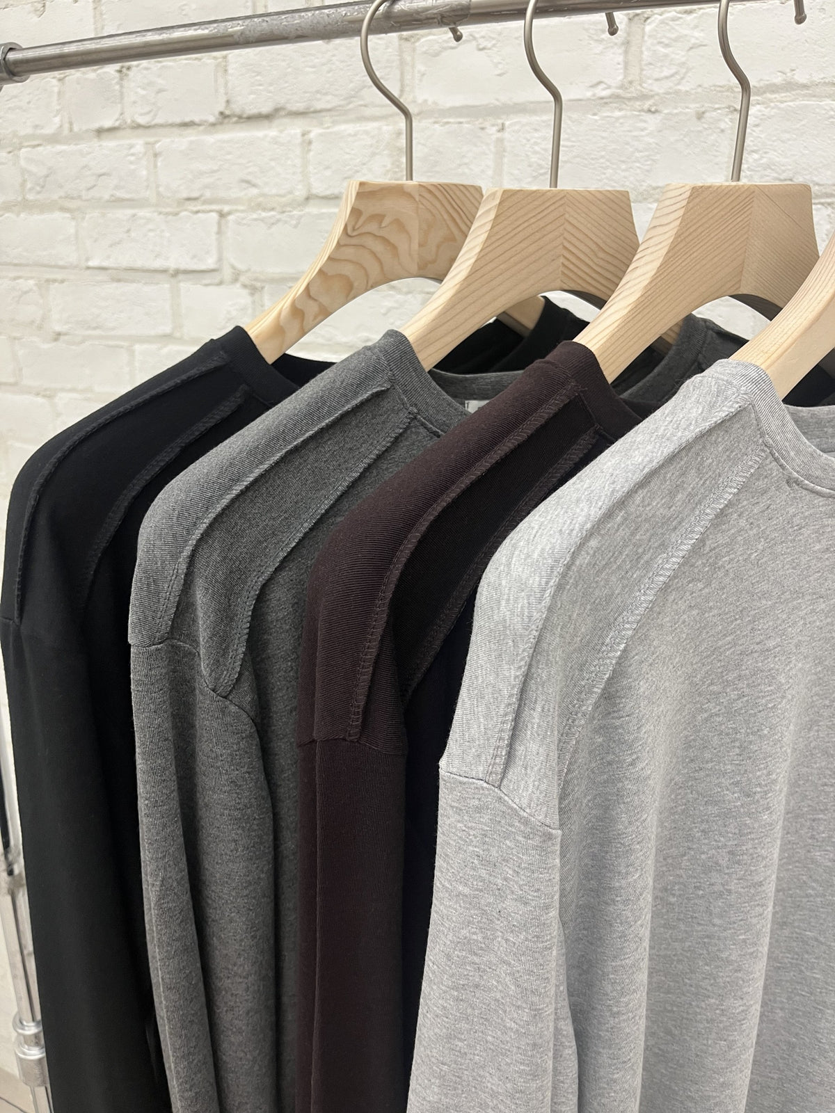 Shoulder Cut Long Sleeve Tee