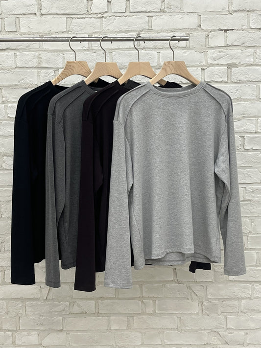 Shoulder Cut Long Sleeve Tee