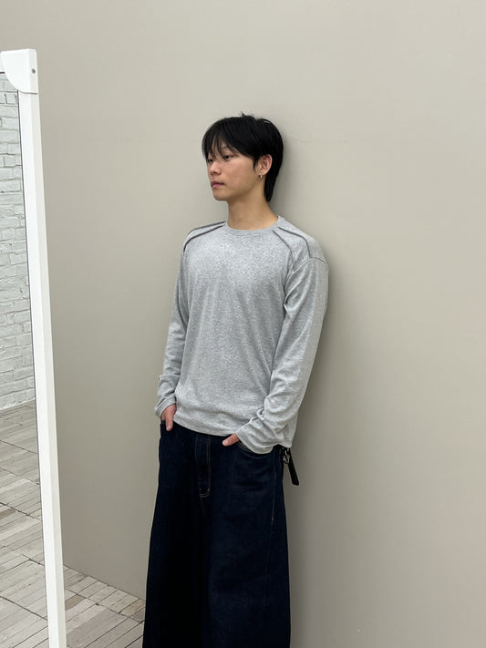 Shoulder Cut Long Sleeve Tee