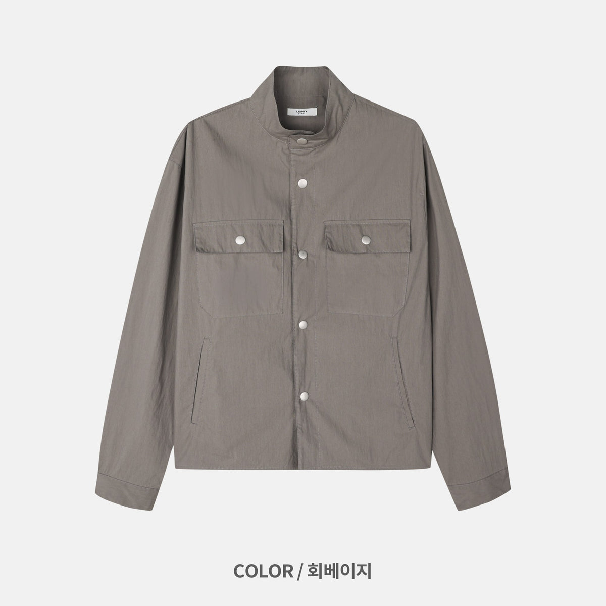 Stand Collar Snap Jacket