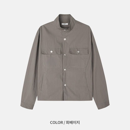 Stand Collar Snap Jacket