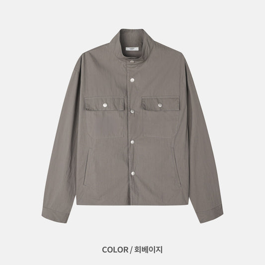Stand Collar Snap Jacket