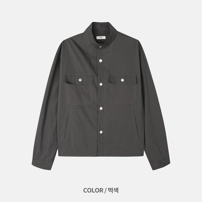 Stand Collar Snap Jacket
