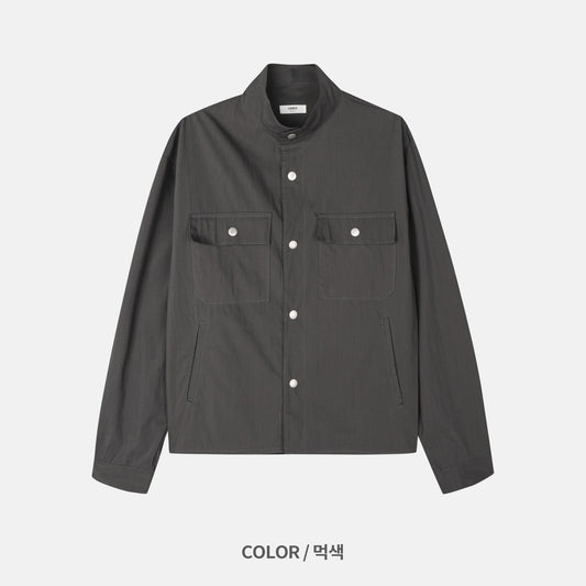 Stand Collar Snap Jacket