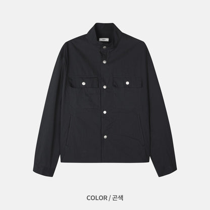 Stand Collar Snap Jacket