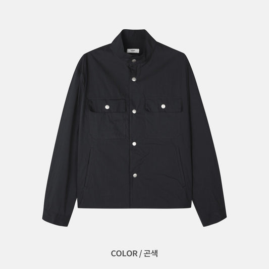 Stand Collar Snap Jacket