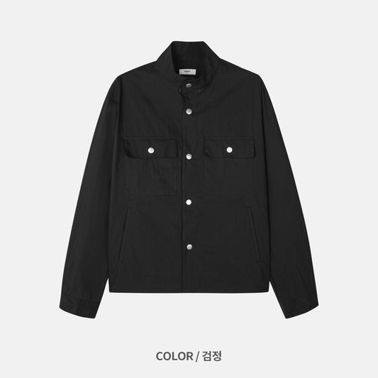 Stand Collar Snap Jacket