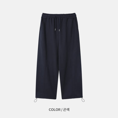 Pintuck Sweat Wide Pants