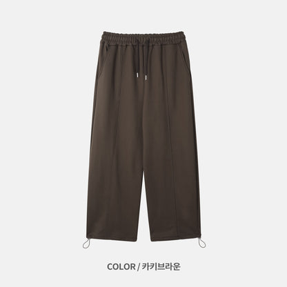 Pintuck Sweat Wide Pants
