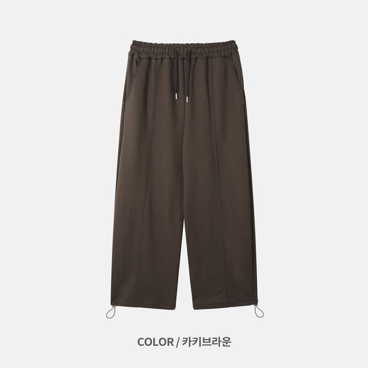 Pintuck Sweat Wide Pants