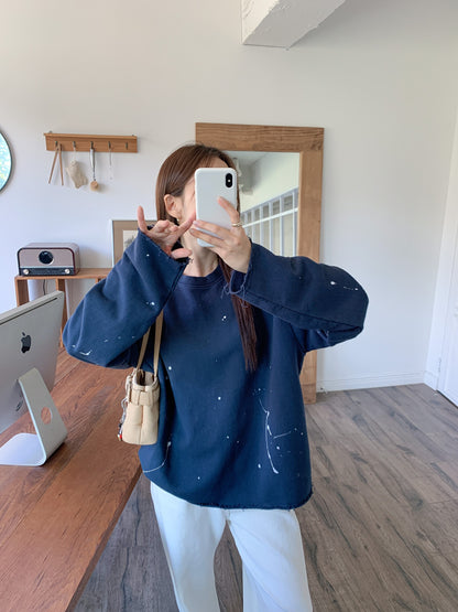 Paint Splatter Crew Sweatshirt