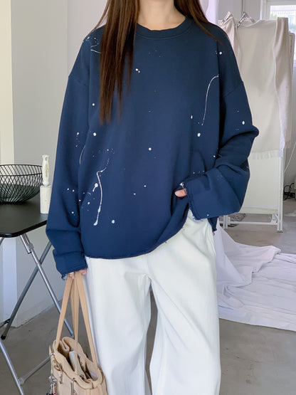 Paint Splatter Crew Sweatshirt