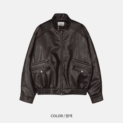 Leather-Look Zip Blouson