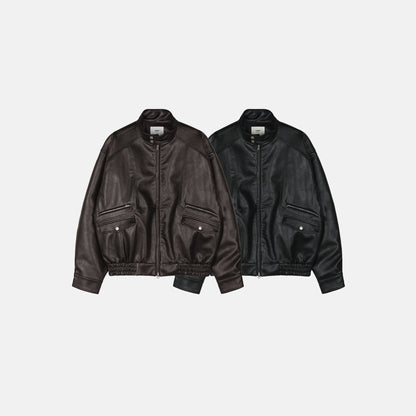 Leather-Look Zip Blouson